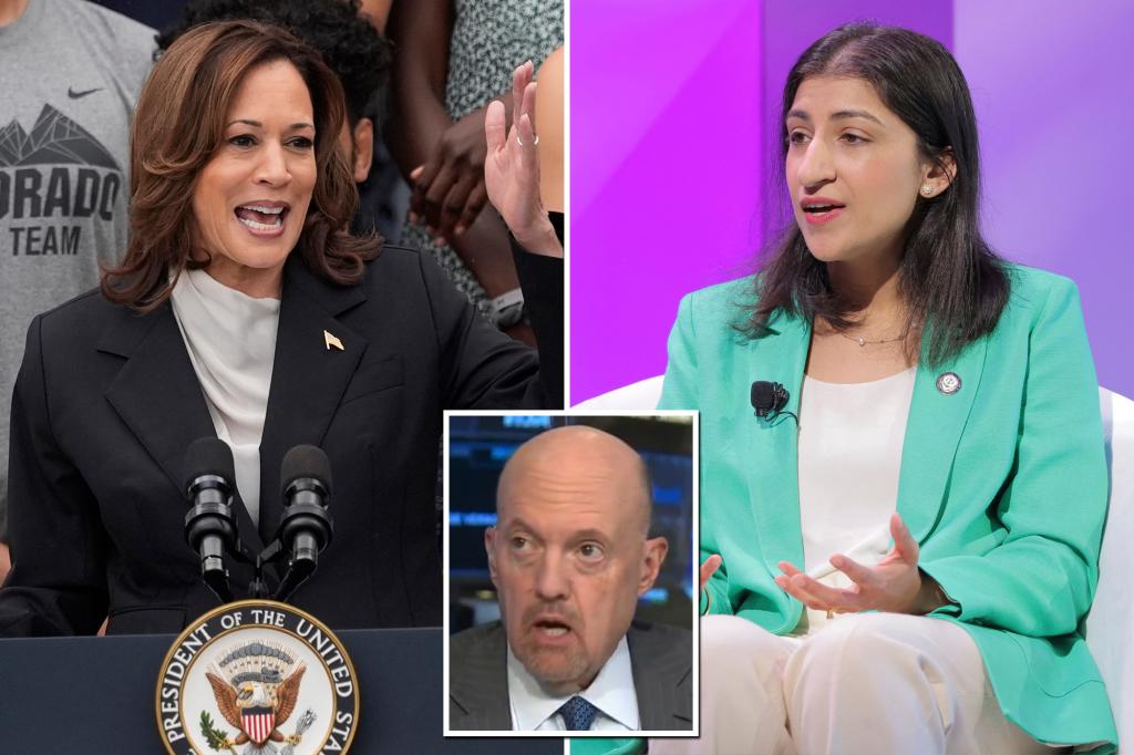 Kamala Harris would fire FTC chief Lina Khan if she wins the White House, says CNBC's Jim Cramer